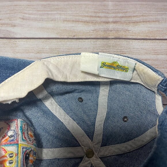 VTG Elmo Baseball Cap Hat Sesame Street Jim Henson Youth Denim Fitted RARE - Picture 5 of 6